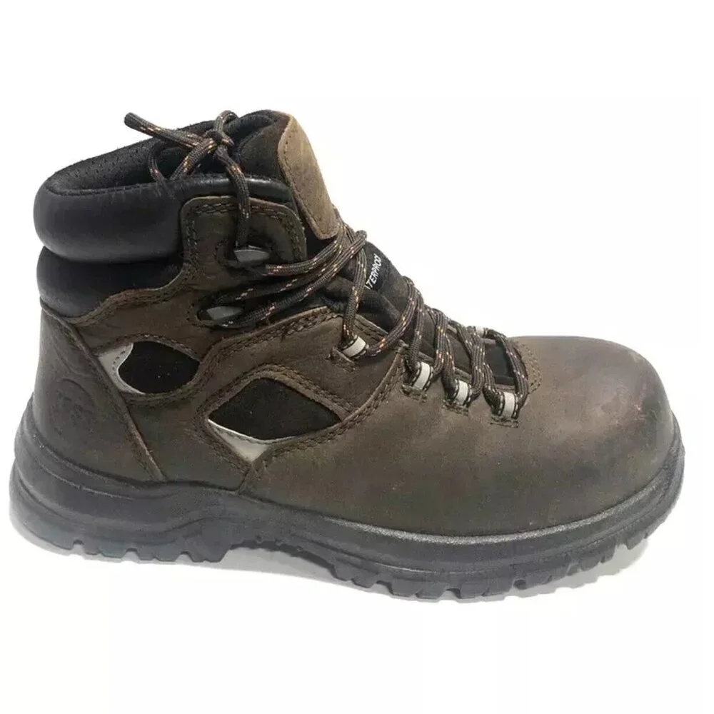 Hoss Men’s Lorne 6 inch, Brown Composite Work Boots, Size 7.5M